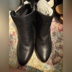 Torrid Black Leather Ankle Boots